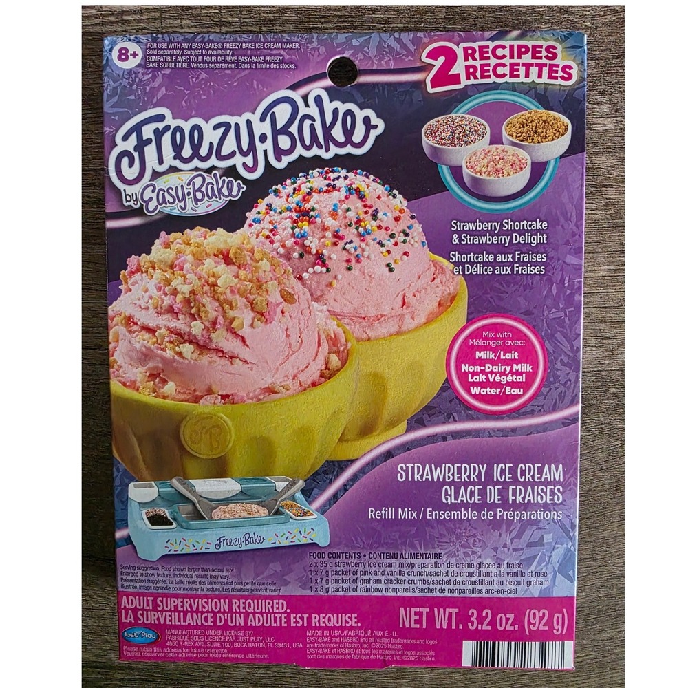 Easy-Bake Freezy Bake Ice Cream Refill Mix Bundle Strawberry & Chocolate 2 Pack - Picture 5 of 6